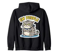 EW People Funny Cat Lover Antisocial Introvertido Anti Social Sudadera con Capucha