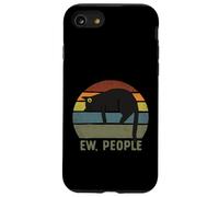 EW People Gato Negro Perezoso introvertido Anti Social Carcasa para iPhone SE (2020) / 7/8