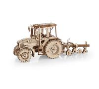 EWA Eco-Wood-Art ARADO 3D de Madera-Rompecabezas para Adultos y Adolescentes, 14+ -Montaje sin pegamento-325 Piezas, Color natuurlijk, Medium (Tractor BELARUS-82.3 with PLOW)