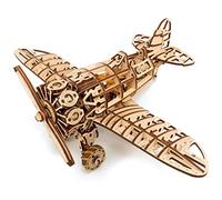 EWA Eco-Wood-Art - Avion - Rompecabezas mecánico 3D de Madera - Rompecabezas para Adultos y Adolescentes - Montaje sin Pegamento - 346 Piezas