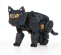 EWA Eco-Wood-Art Black CAT EWA Eco-Wood-Art-3D-Holzpuzzle für Jugendliche und Erwachsene-Schwarze Katze-DIY-Bausatz, Selbstmontage, kein Kleber erforderlich-508 Stück