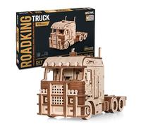 EWA Eco-Wood-Art - CAMIÓN Road King - Rompecabezas mecánico 3D de Madera - Rompecabezas para Adultos y Adolescentes, 14+ - Montaje sin Pegamento - 478 Piezas