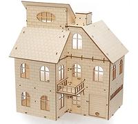 EWA Eco-Wood-Art - Casa De Munecas - Rompecabezas mecánico 3D de Madera-Rompecabezas para Adultos y Adolescentes-Montaje sin Pegamento- 131 Piezas