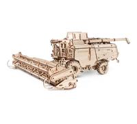 EWA Eco-Wood-Art Ideal para coleccionistas, Amantes de la Agricultura y Solo Aquellos Que aprecian Modelos interesantes, Color Naturaleza (HARVESTING Combine with Grain Header)