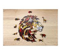 EWA Eco-Wood-Art Lion Puzzle Leon Madera Adultos y Adolescentes-Montaje sin cola-100 Piezas, Multicolor (AV0523211)