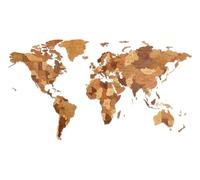 EWA Eco-Wood-Art - Mapa del Mundo S Mundo Chocó - Rompecabezas 3D de Madera para Interior y diseño - Recuerdo, Regalo, Cocina, Decoración del hogar, Interior - 114 Piezas