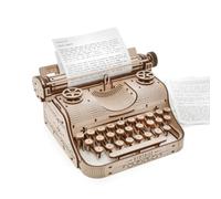 EWA Eco-Wood-Art - MÁQUINA DE Escribir - Rompecabezas mecánico 3D de Madera - Rompecabezas para Adultos y Adolescentes, 14+ - Montaje sin Pegamento - 453 Piezas