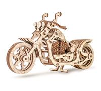 EWA Eco-Wood-Art Motocicleta mecánico 3D de Madera-Rompecabezas para Adultos y Adolescentes-Montaje sin pegamento-152 Piezas, Color Naturaleza (Cruiser)