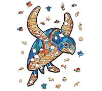 EWA Eco-Wood-Art - Tortuga S Caja de Madera - Puzzle de Madera - Puzzle para Adultos y Adolescentes - Montaje sin Cola - 80 Piezas