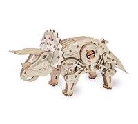 EWA Eco-Wood-Art - Triceratops de Dinosaurio - Rompecabezas mecánico 3D de Madera - Rompecabezas para Adultos y Adolescentes - Montaje sin Pegamento - 283 Piezas