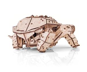 EWA Eco-Wood-Art-Turtle Tortuga mecánico 3D de Madera-Rompecabezas para Adultos y Adolescentes-Montaje sin pegamento-269 Piezas, Color Naturaleza