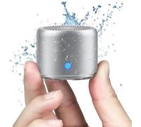 EWA Estuche de Transporte Incluido, A106 Pro Mini Altavoz portátil Bluetooth inalámbrico con Extra Bass, Impermeable IP67, con 12 Horas de Reproducción Senderismo Playa y Viajes (Plata)