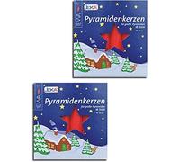 EWA-Marine jeka Pirámide Velas 17 x 100 mm, Rojo, 36 Stück