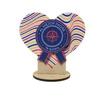 EWALAMI Tarjeta de Madera para padres - Regalo Emotivo con Mensaje Grabado - Detalle Decorativo para Día del Padre, Cumpleaños y Ocasiones Especiales. Un regalo para un papá especial.