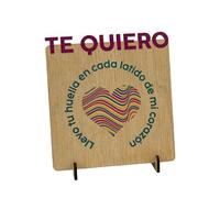 EWALAMI Tarjeta de Madera para San Valentín - Regalo Emotivo con Mensaje - Detalle Decorativo para Día de los Enamorados, Cumpleaños y Ocasiones Especiales