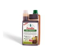 EWALIA Jugo de riñón y hígado - Complemento revitalizante para caballos, apoyo para hígado y riñones durante el cambio de pelaje, ayuda a la desintoxicación natural, 100% natural puro, 1 litro