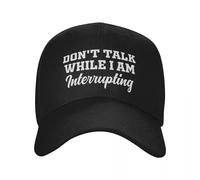 EWASDACCS Copia de No hables Mientras interrumpo Gorra de diseñador Gorra de béisbol Negra de Lujo para Hombres