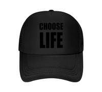 EWASDACCS Elige la Vida - Tipografía en Negrita, declaración Motivacional para la positividad o Gorra de béisbol nostálgica de Malla de los 90