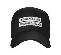 EWASDACCS Información de Inicio de sesión Gorra de béisbol de ciberseguridad Gorras de Pesca Hombre Negro Nuevo Sombrero de Mujer 2025