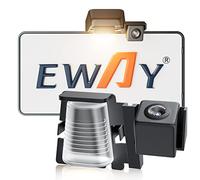 Eway - Cámaras de visión Trasera para Jeep Wrangler 2007-2018, Impermeables, Marcha atrás, visión Nocturna, Placa de Licencia (Negro, 1 Paquete)