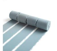 Ewaymado 4 Rollos Blue Blue a mano Ringe Chiffon Silk Ribbon 1.5 """" x 5yd por rollo Bordes deshilachados Cindad