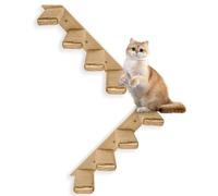 Ewenono Paquete de 2 Estantes de Pared para Gatos de 4 Escalones, Escaleras y Estante de Escalada Con Cuerda de Sisal para Rayar - Escalones Más Fuertes