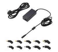 Ewent 65W Cargador Universal para Portátil,Adaptador Ordenador de 10 Conectores (NO USB-C),Adaptador de Alimentación para HP-Acer-Samsung-DELL-Lenovo-ASUS,Protección OTP/OVP/OCP/OLP,Cable DC/AC 1.5mt