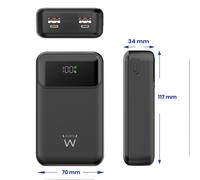 Powerbank Ewent EW1164 20000mAh PD 65W Fast Charging Negro