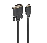 Ewent Adaptador de Cable de Alta Velocidad HDMI a DVI, Full-HD, 1080p, 2 Metros, Negro