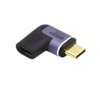 Ewent Adaptador USB C magnético, Conector de 90° magnético USB C Macho a Hembra C, 40 Gbps USB4, PD 140 W, vídeo 8K60Hz, para MacBook, iMac/iPad, Switch, Notebook, Tableta, iPhone 14 y Dispositivos