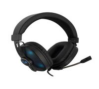Ewent PL3321|Auriculares Gaming con micrófono ajustable|Iluminación RGB|Adaptador Jack de 3,5 mm|Cable de 1,5M|Auriculares over-ear|Auriculares gaming para PS4-PS5/Xbox One-Xbox X/Switch/PC|Negro,Azul