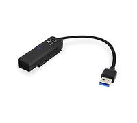 Ewent Cable adaptador convertidor USB 3.0/3,1/(Gen.1) a SATA I/II/III para SSD, disco duro SATA de 2,5", negro, 70 x 18.2 x 12.5mm