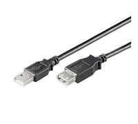 Ewent Cable alargador de alta velocidad de 3,0 m, USB-A 2.0 M a F, USB 2.0 A, cable de alimentación y transmisión para memoria USB, hub, lector de tarjetas, teclado, impresora, cámara, cámara web