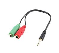 Ewent CABLE AUDIO JACK 3,5/M-2 JACK 3,5/H -0,15mt