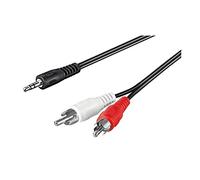 EWENT - Cable de audio estéreo para MP3, iPod, smartphone 1 x 3,5 mm / 2 x RCA 2 m