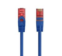 Ewent Cable de conexión Ethernet CAT 6 U/UTP, transmisión de hasta 1 Gigabit, AWG 26/7, 2 conectores RJ45. Ideal para transmisión por fibra óptica con Gigabit/LAN regi, 0,5 m, Azul