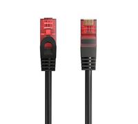 Ewent Cable de conexión Ethernet CAT 6 U/UTP, transmisión de hasta 1 Gigabit, AWG 26/7, 2 conectores RJ45. Ideal para transmisión por fibra óptica con regi Gigabit/LAN 5m, Negro