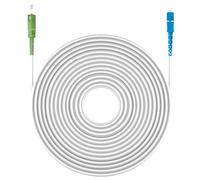 Ewent Cable de Fibra Óptica, Fibra óptica Cable SC/APC a SC/UPC Monomodo Simplex 9/125, G.657A2, LSZH, Cable de Fibra Óptica FTTH Para Router, Blanco/Verde-Blanco/Azul - 15 M