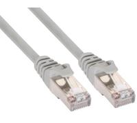 Ewent Cable de Red de Red apantallado Cat 5 F, U/UTP, AWG 26/7, 2 Conectores RJ45 Plateado Gris 10 m