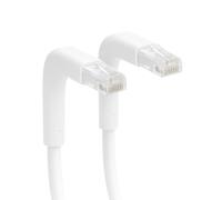 Ewent Cable Ethernet de 0,2 m delgado Cat.6A U/UTP - Patch RJ45 macho/macho, cobre puro 100%, 32 AWG, cubierta conector flexible, funda PVC blanco, cable de red delgado para conexión a Internet
