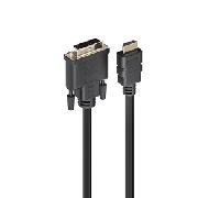 Ewent Adaptador de Cable de Alta Velocidad HDMI a DVI, Full-HD, 1080p, 2 Metros, Negro