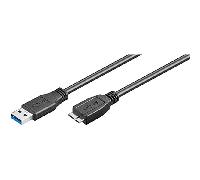 Ewent EW-100113-020-N-P Cable USB 1,8 m USB 3.2 Gen 1 (3.1 Gen 1) USB A Micro-USB B Negro