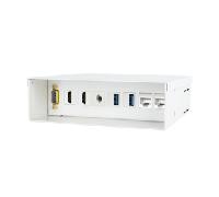 EWENT CAJA DE CONEXIONES MULTIMEDIA Y RED. VGA + 2XHDMI + AUDIO + 2XUSB + 2XRJ45, BLANCO