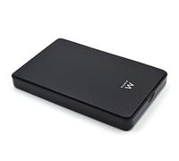 Ewent Carcasa Disco Duro 2.5",USB Tipo A 2.0 hasta 480 Mbit/s,Carcasa Disco Duro Externo,Carcasa SATA III/UASP,Carcasa de Disco Duro SSD HDD de ABS 9.5mm y 7mm,Sin Herramientas/Sin Tornillos,Negro