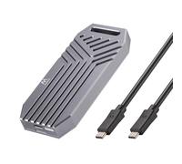Ewent Carcasa USB4 40Gbps para SSD NVMe M.2, Caja Externa de Aluminio con Disipación de Calor, USB-C, Tool-Free, Soporte UASP&Trim, M-Key&M+B-Key 2230-2242-2260-2280, Plug&Play Windows macOS Linux
