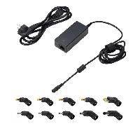 EWENT Cargador Auto. Univer Notebook 65W 10 Puntas