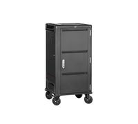 Ewent Carro de Carga USB-C PD para 30 Dispositivos EW1702, Carro de Almacenamiento con Cables preinstalados y Sistema de gestión de energía para portátiles, Chromebook, Mac y tabletas