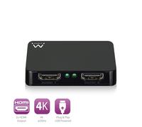 Ewent Repartidor HDMI EW3720 - 1x2 Ultra HD 4K 30 Hz USB alimentación (Negro)