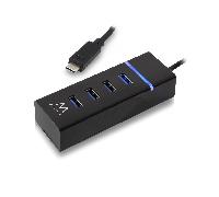 Ewent - Hub USB 4 Puertos Ewent EW1137 USB 3.1 Negro