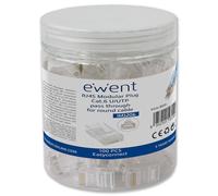 CONECTOR EWENT RJ45 CAT 6 U/UTP EASYCONNECT PARA CABLE AWG 23-26 100 UND